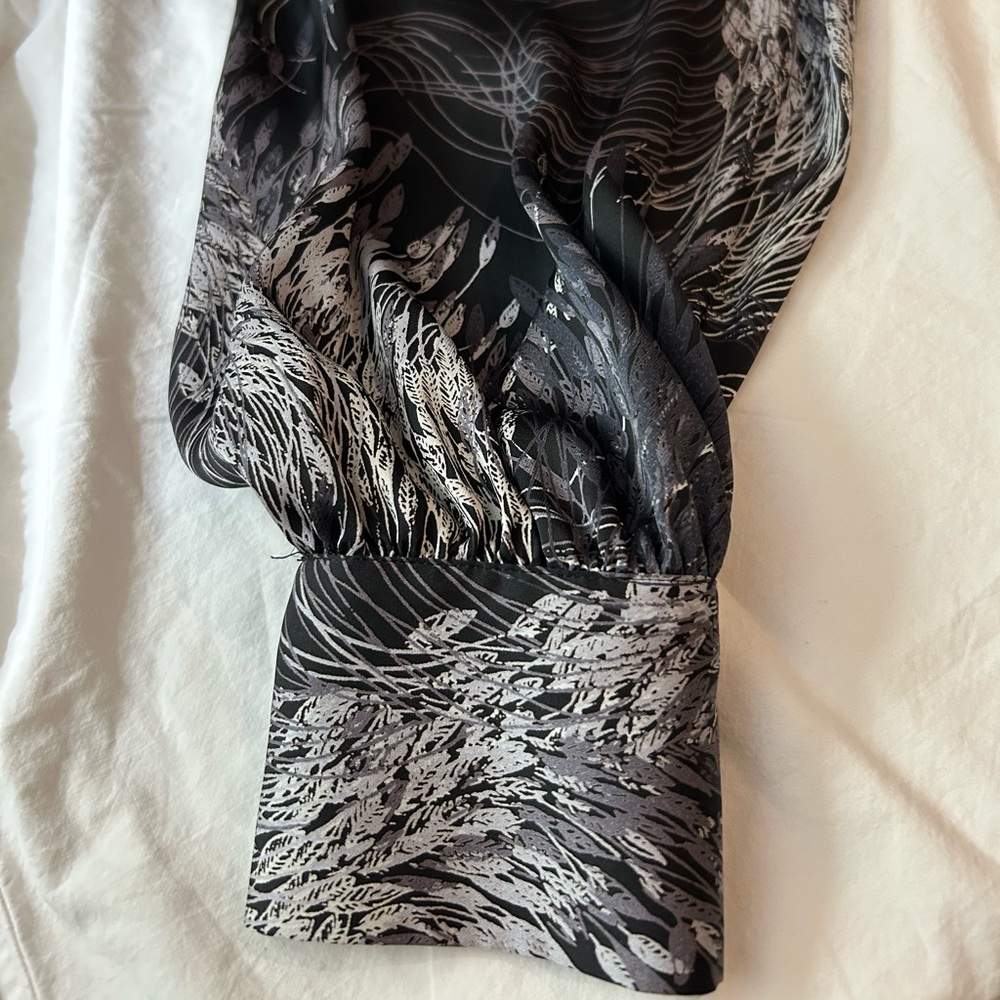 EQUIPMENT Danton Print Blouse‎ Anthracite L - Picture 5 of 14